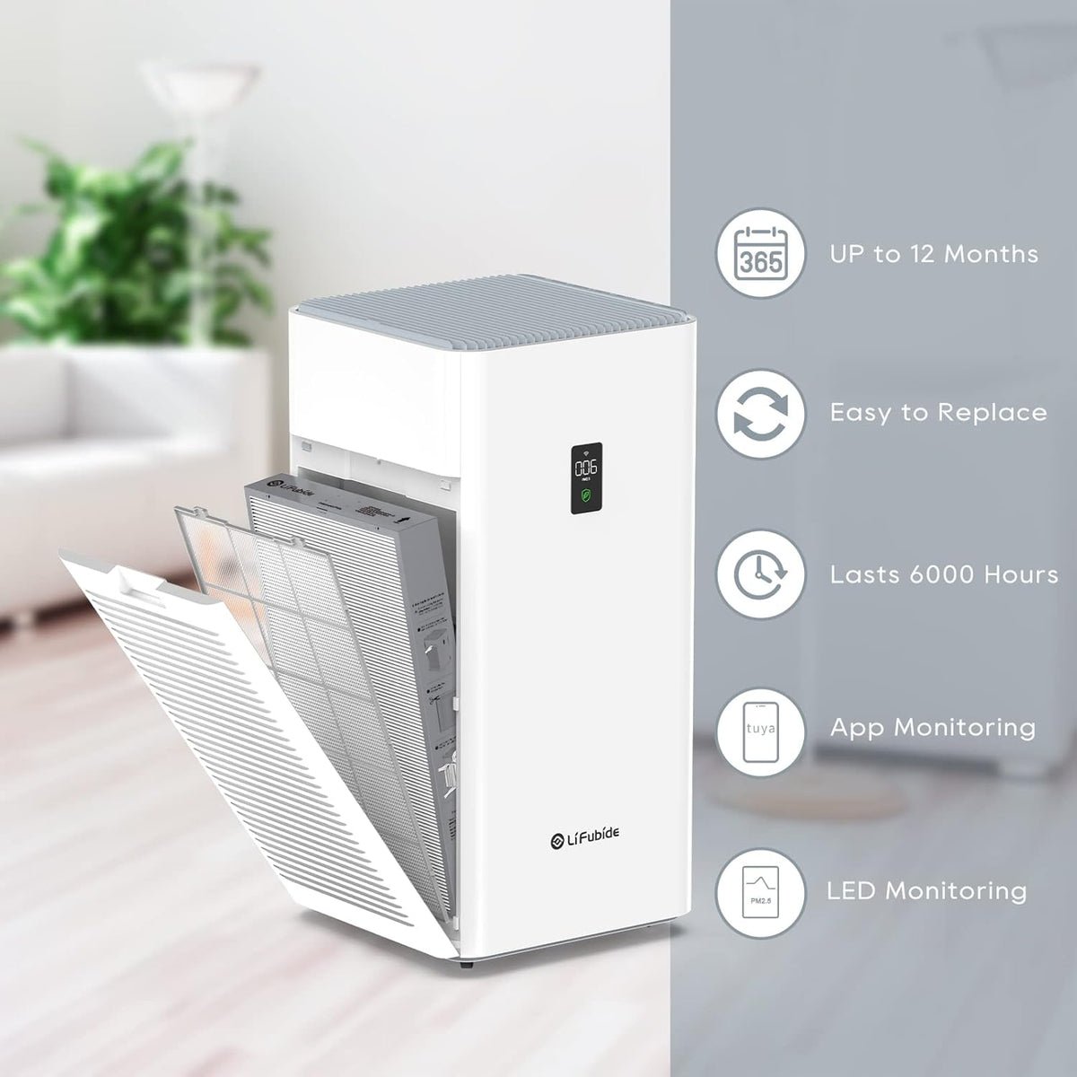 Y1000 Air Purifier Replacement Filter, 2-in-1 H13 True HEPA and High-Efficiency Activated Carbon