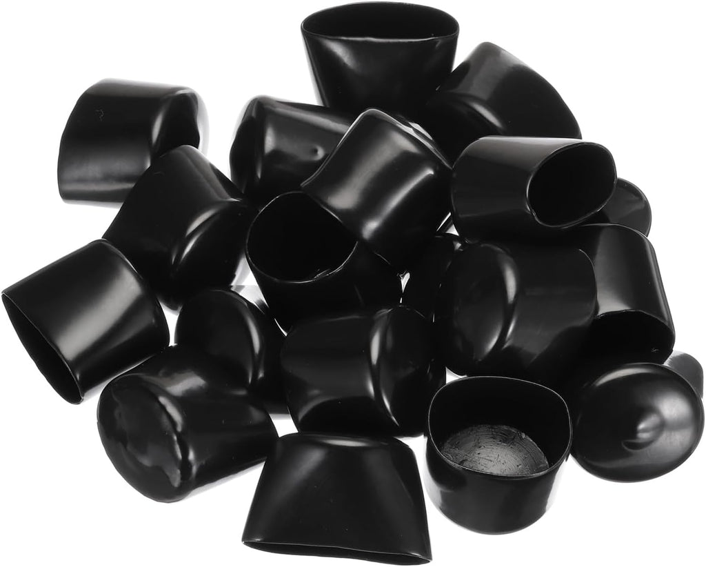 uxcell 20pcs Rubber End Caps 34mm ID Vinyl PVC Round Tube Bolt Cap Cover Screw Thread Protectors