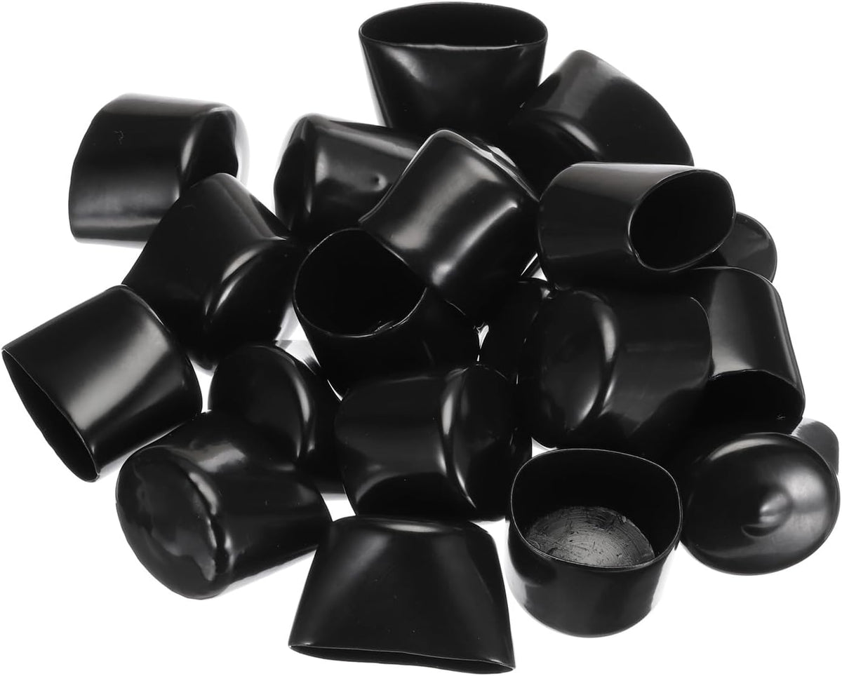 uxcell 20pcs Rubber End Caps 34mm ID Vinyl PVC Round Tube Bolt Cap Cover Screw Thread Protectors