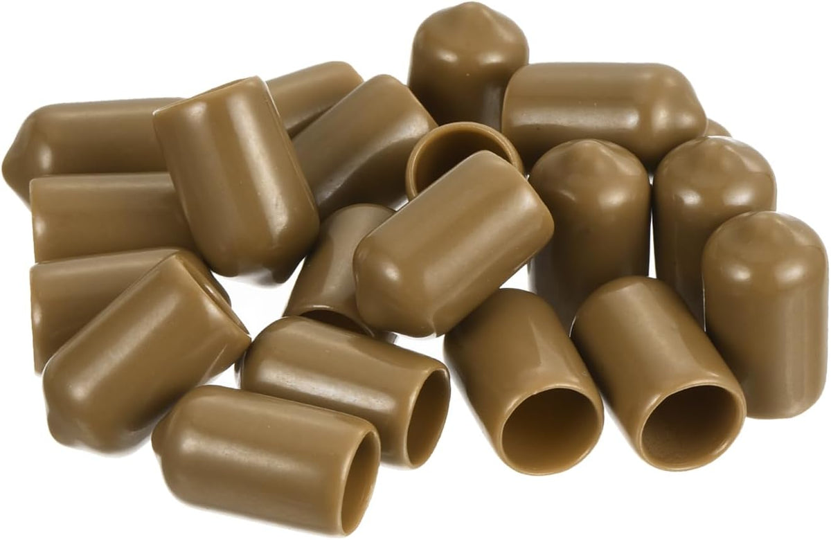 uxcell 20pcs Rubber End Caps 9mm(3/8") ID Vinyl PVC Round Tube Bolt Cap Cover Screw Thread