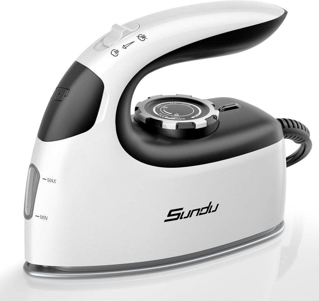 Sundu Mini Travel Iron with Steam,1000W Portable Non-Stick Soleplate Steam Small Iron for Quilting