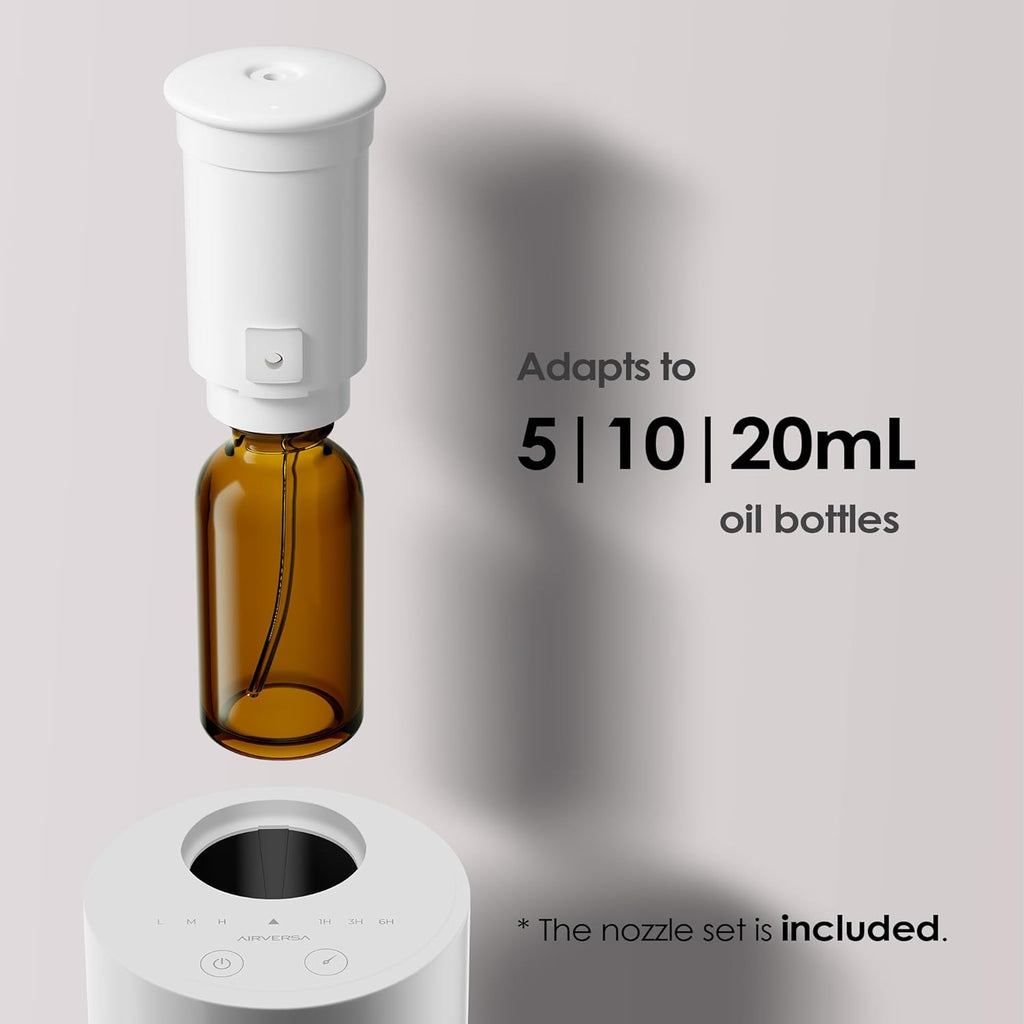 Airversa Waterless Diffuser for Essential Oil, Battery Operated Nebulizer, 0.7 Fl.Oz./ 20mL