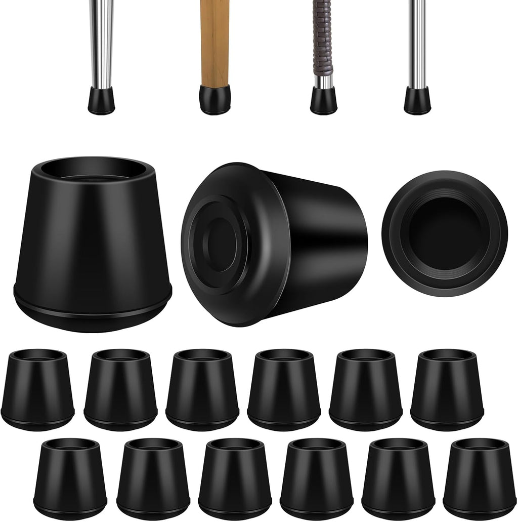 7/8" Round Rubber Chair Leg Tips Caps, Chair Leg Floor Protectors, Non-Slip Chairs Legs Caps, Stool