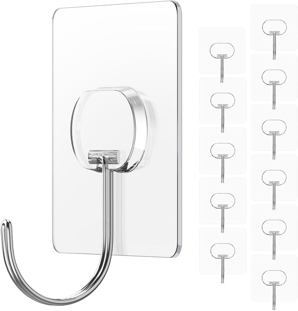 Large Adhesive Hooks for Hanging Heavy Duty Wall Hooks Self Adhesive Towel Coat Hooks Waterproof