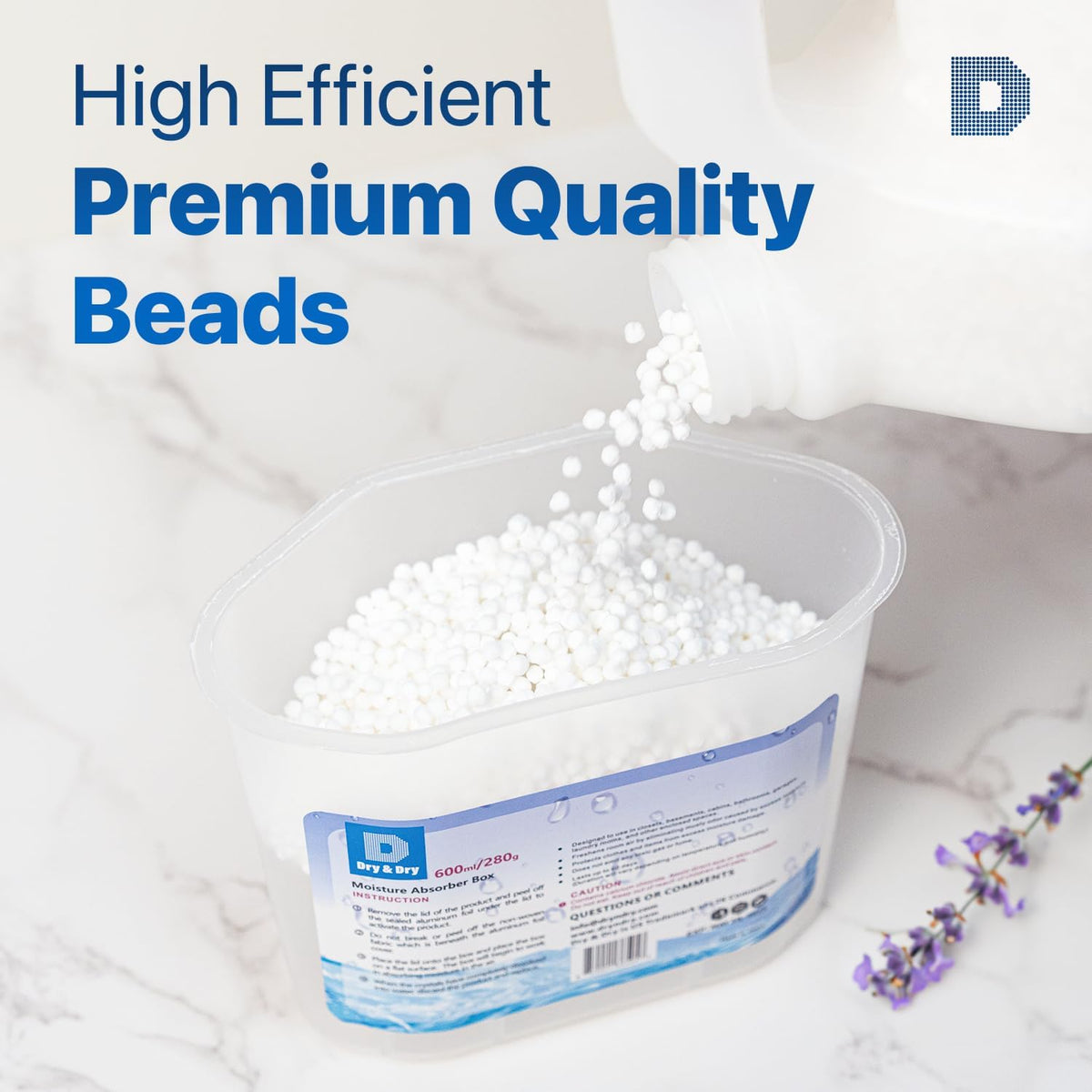 Dry & Dry Moisture Absorbers Refill Beads (15 LBS) - Dehumidifiers for Home Dehumidifier for