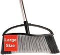 Heavy Duty Outdoor Broom - 15.7'' Wide, Long Handle, Angle Broom with Stiff Bristles for Patio