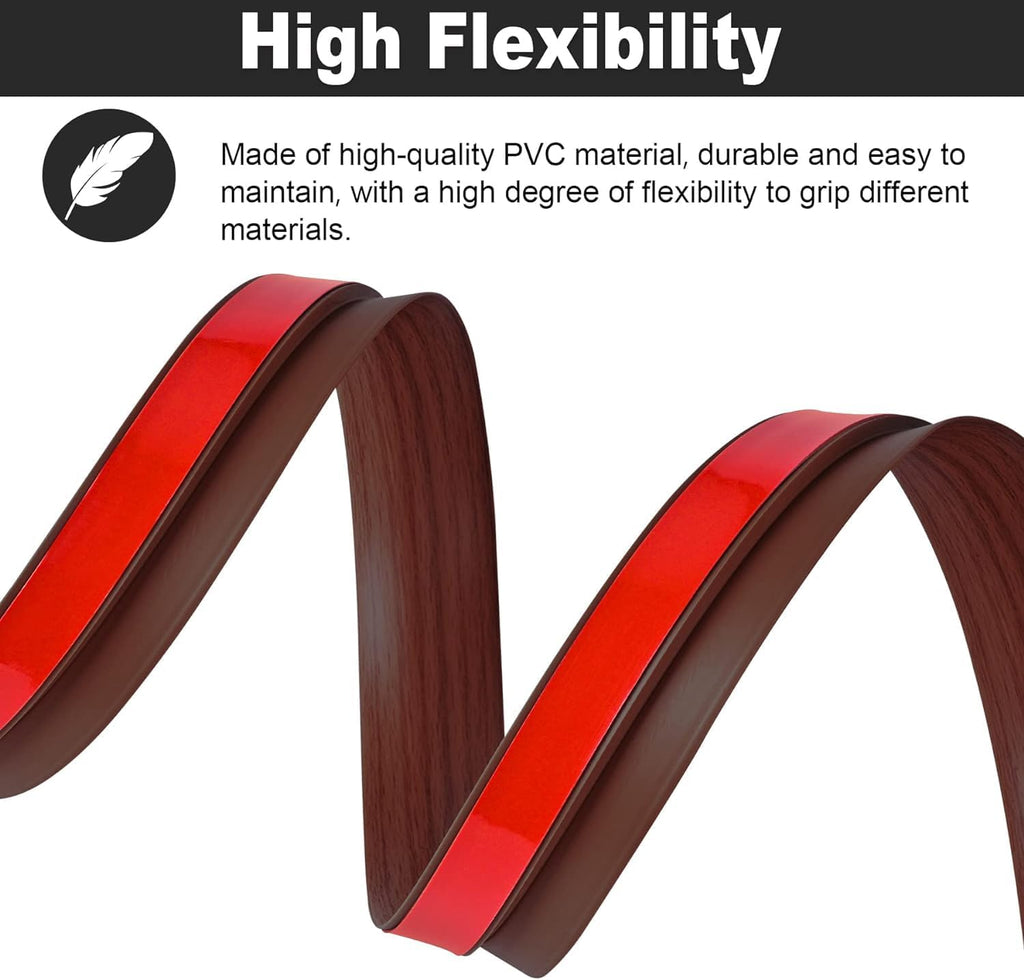 3.3Ft Carpet Floor Transition Strip, Self Adhesive Floor Edging Trim Strip for Doorway, PVC Floor
