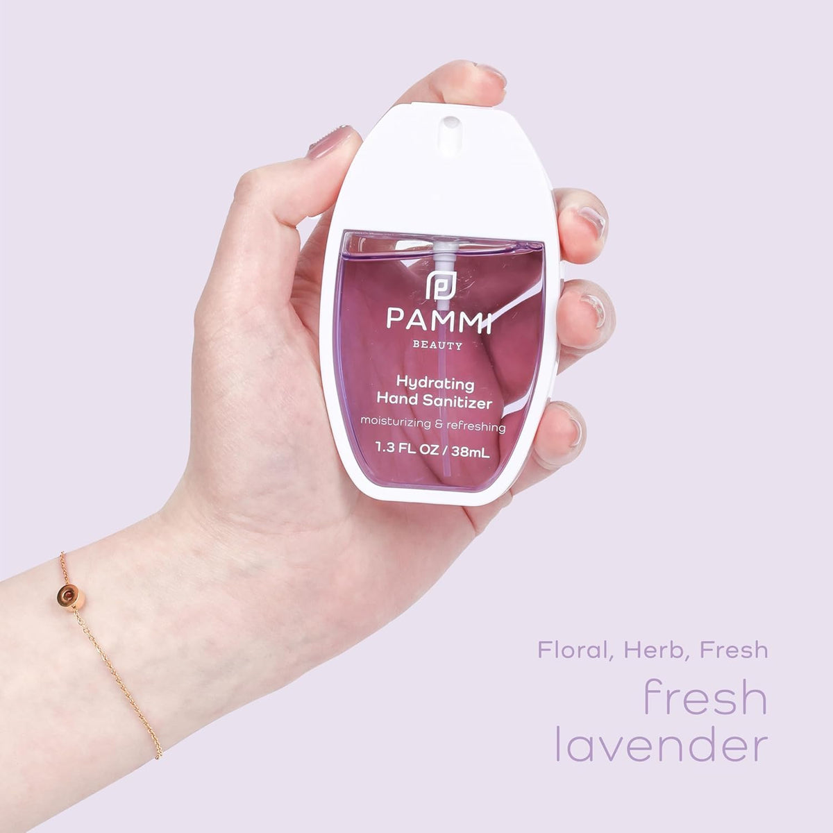 PAMMI Power Mist Hydrating Hand Sanitizer Spray, Portable Travel Size Pocket Hand Sanitizer