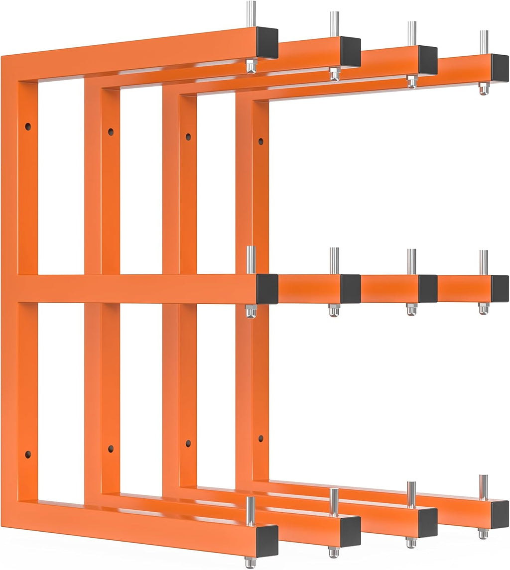 4 PACK Lumber Rack Wall-Mounted Lumber Storage Rack, Heavy Duty Wood Storage Racks With 6-Level