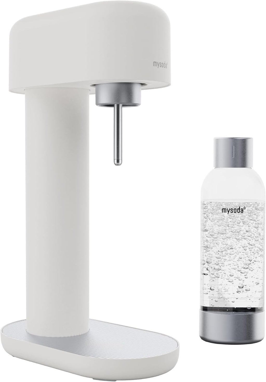 Mysoda Premium Carbonating Bottle 1L Silver - Compatible with MySoda and any brands - Quick-Lock