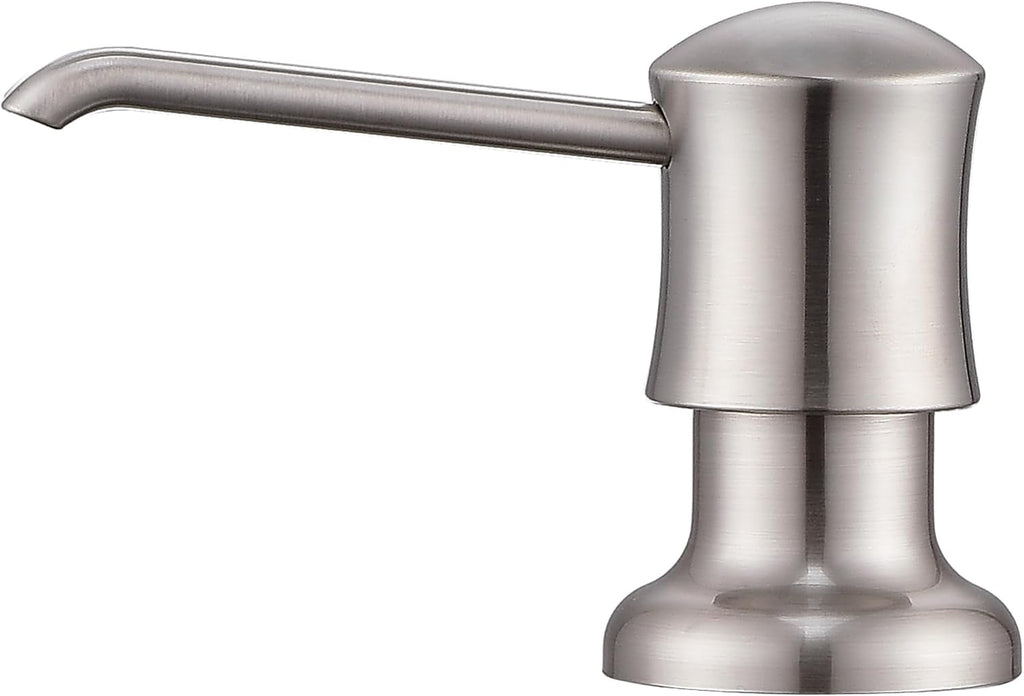 Soap Dispenser for Kitchen Sink Brushed Nickel, Built-in and Refill-from-Top Design with Liquid
