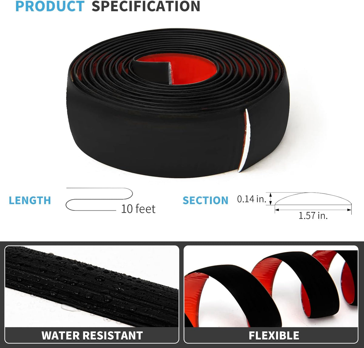 Art3d Self Adhesive Vinyl Floor Transition Strip, Laminate Floor Strip Floor Flat Divider Strip for