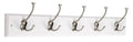 Liberty Hardware 129848 Wall Mounted Coat Rack with 5 Decorative Hooks, 27-Inch, Satin Nickel and