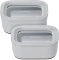Caraway 2pc Glass Food Storage Set - 2.6 Cup Food Containers (2) - Non-Toxic Ceramic-Coated Glass