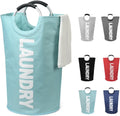 DOKEHOM 125L X-Large Collapsible Washing Laundry Basket Bag (7 Colors) for Bedroom, Fabric (Light