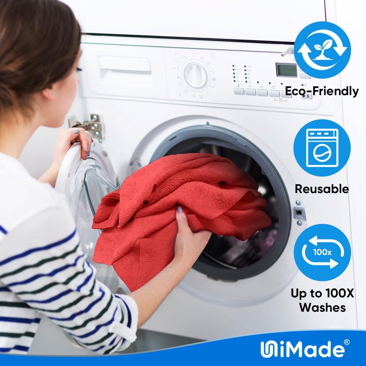 Shop Towels Rags, 50 Pack Reusable Shop Rags Bulk Microfiber Cleaning Cloth Lint Free Cleaning
