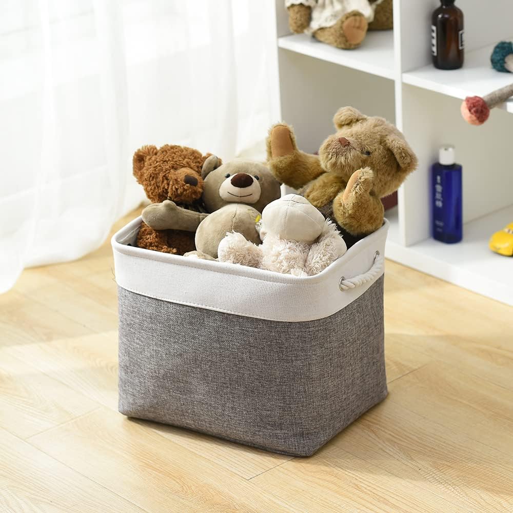 TcaFmac Organization and Storage Basket for Organizing - 16x12x12 inch Large 2 Pack Collapsible