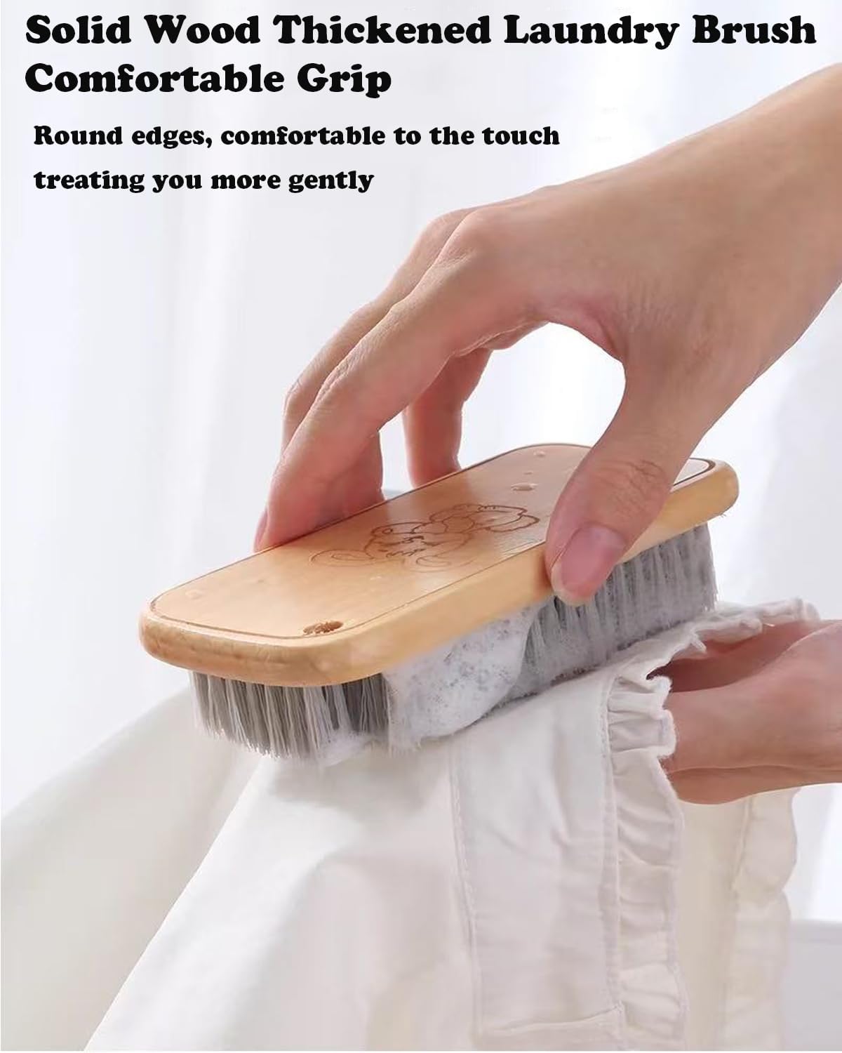 Scrub Cleaning Brush for Stains -Wood Handle Scrubbing Brushes,Cleaning Scrubber Brush for
