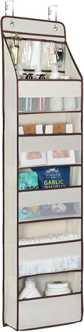 Univivi 6-Shelf Over Door Hanging Organizer Fabric Baby Door Storage with 5 Large Pockets and 3