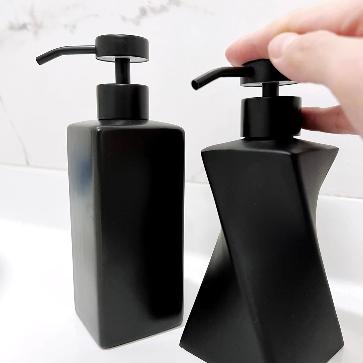Stainless Steel Soap Dispenser Pump Head Replacement 2 Pack, 28/400 Threads Standard Size, for