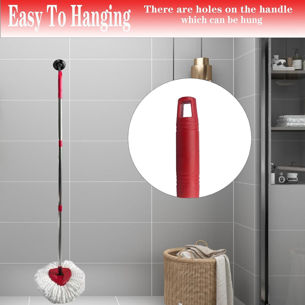 Spin Mop Replacement Handle, 4-Section 30-to-58 inch Mop Replacement Stick Compatible with Ocedar