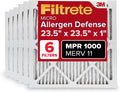 Filtrete 23.5x23.5x1 AC Furnace Air Filter, MERV 11, MPR 1000, Micro Allergen Defense, 3-Month