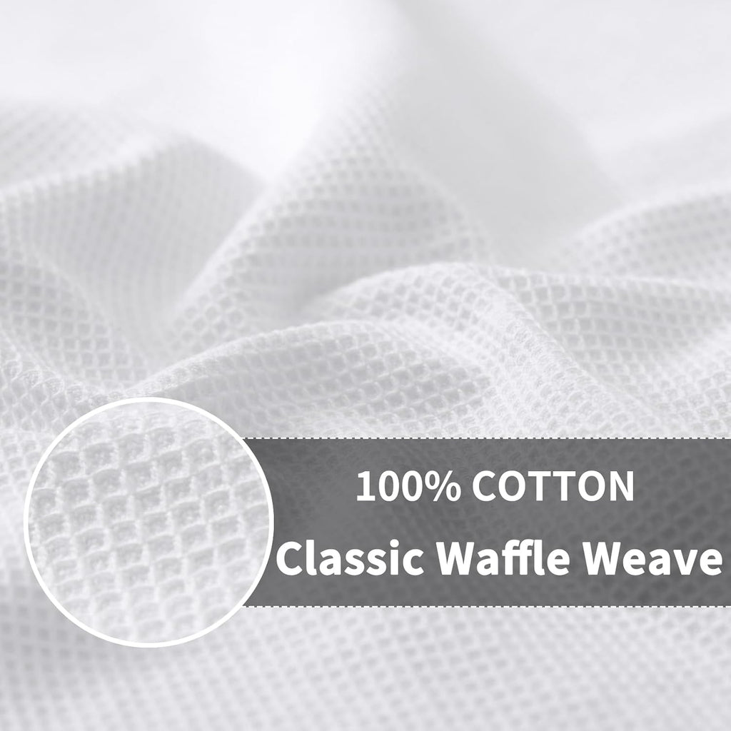 Homaxy 100% Cotton Waffle Weave Dish Cloths - 12 Pack Soft and Absorbent Dish Towels - 12 x 12