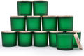 12 OZ Thick Candle Jars for Making Candles 12 Pcs, Empty Jars with Wood Lids for Spice Jars, Sample