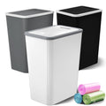 Small Trash Can, 3 Pack 4 Gallons Bathroom Garbage Can with Lid Press-Top, Small Waste Basket with