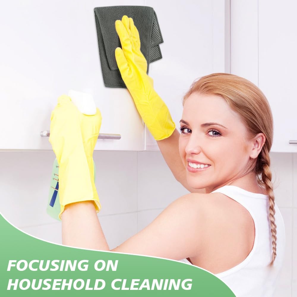SINLAND Microfiber Dish Cloth Kitchen Washcloth Best Kitchen Cloths Cleaning Cloths Poly Scour Side