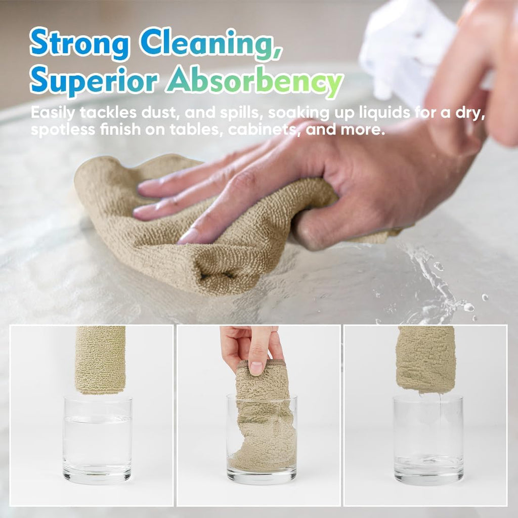 HOMEXCEL Microfiber Cleaning Cloth 6 Pack 12.5 x 12.5 inch Microfiber Towels for Cars Ultra