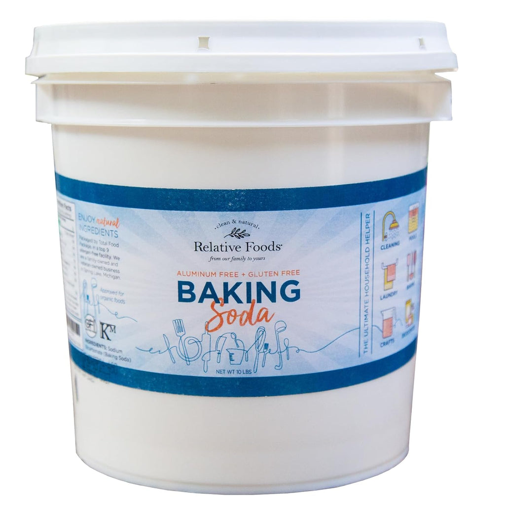 Bulk Baking Soda for Cooking, Cleaning, Deodorizing & More (10 lb Pail) - Pure Sodium Bicarbonate