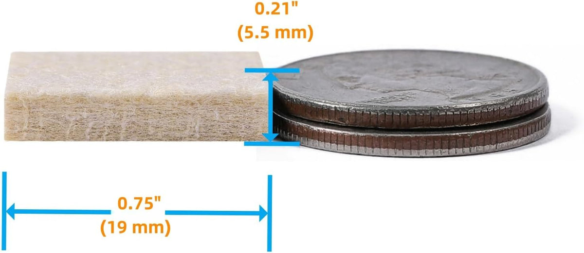Furnigear Felt Furniture Pads for Hardwood Floor - Self Adhesive Chair Felt Pads, Floor Protector