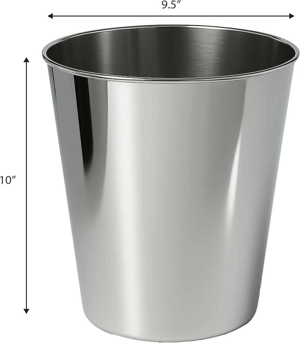 happimess HPM1113D-SET2 Nolan Modern Classic Smooth Steel 2 Gal Waste Bin for Kitchen, Office