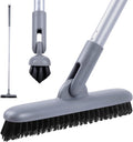 DSV Standard Grout Scrub Brush with Long Handle, 50'' Tile Grout Scrubber, V-Shape Crevice Cleaning
