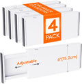 Lifewit 4 Pack Drawer Dividers Plastic 6" High, 13.5-22" Adjustable Drawer Organizers for Clothes