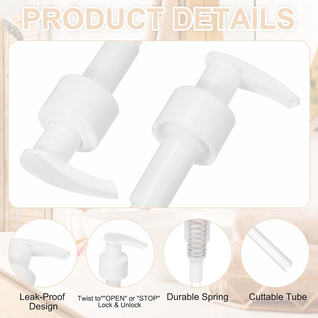 uxcell 6 Pcs Soap Dispenser Pump Heads Soap Dispensers Top Pumps Replacement Switch Pumphead for