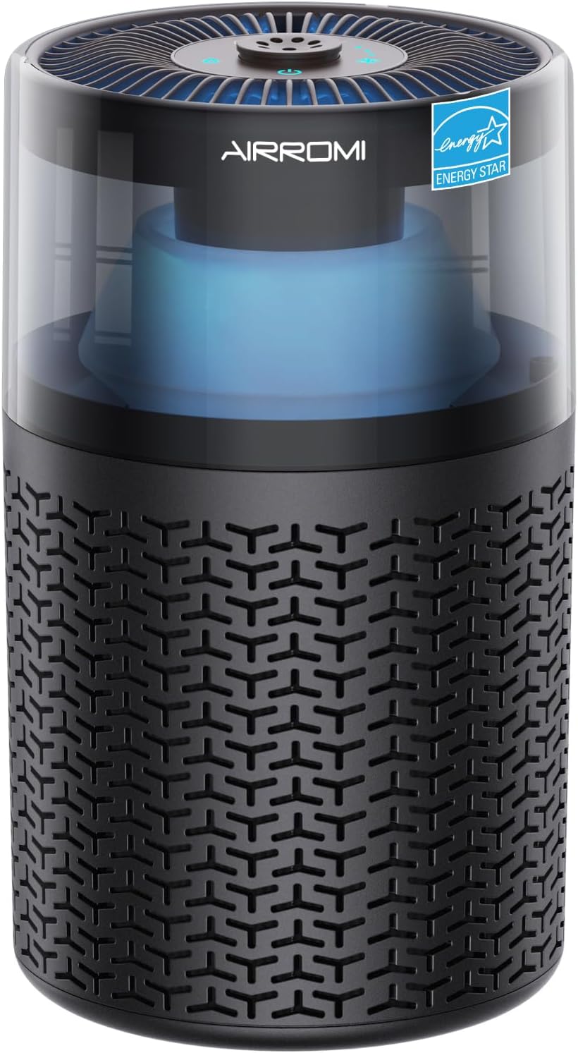AIRROMI Air Purifiers for Bedroom Home,Up to 658 Ft²,Activated Carbon Filter Cleaner,With Fragrance