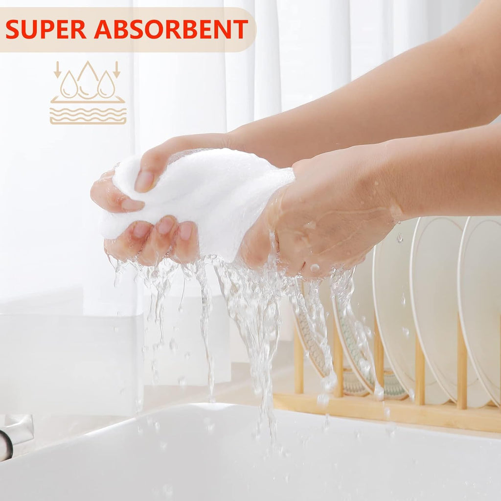 Homaxy 100% Cotton Waffle Weave Kitchen Dish Towels, Ultra Soft Absorbent Quick Drying Cleaning