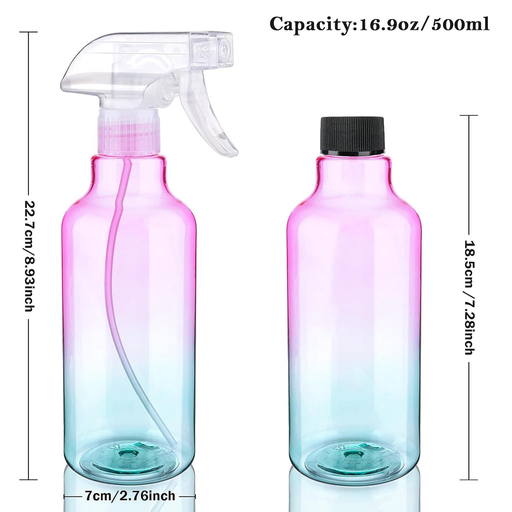 Plastic Spray Bottle 16.9oz Empty Spray Bottles Refillable Container Trigger Sprayer for Cleaning