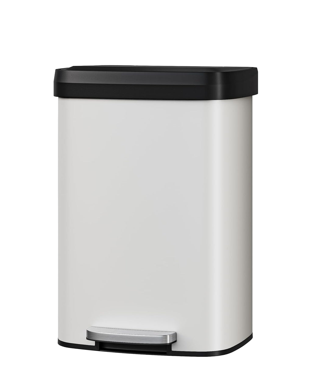 Garvee 13 Gallon / 50 Liter Metal Trash Can with Lid, Large Garbage Can for Kitchen, Rustproof
