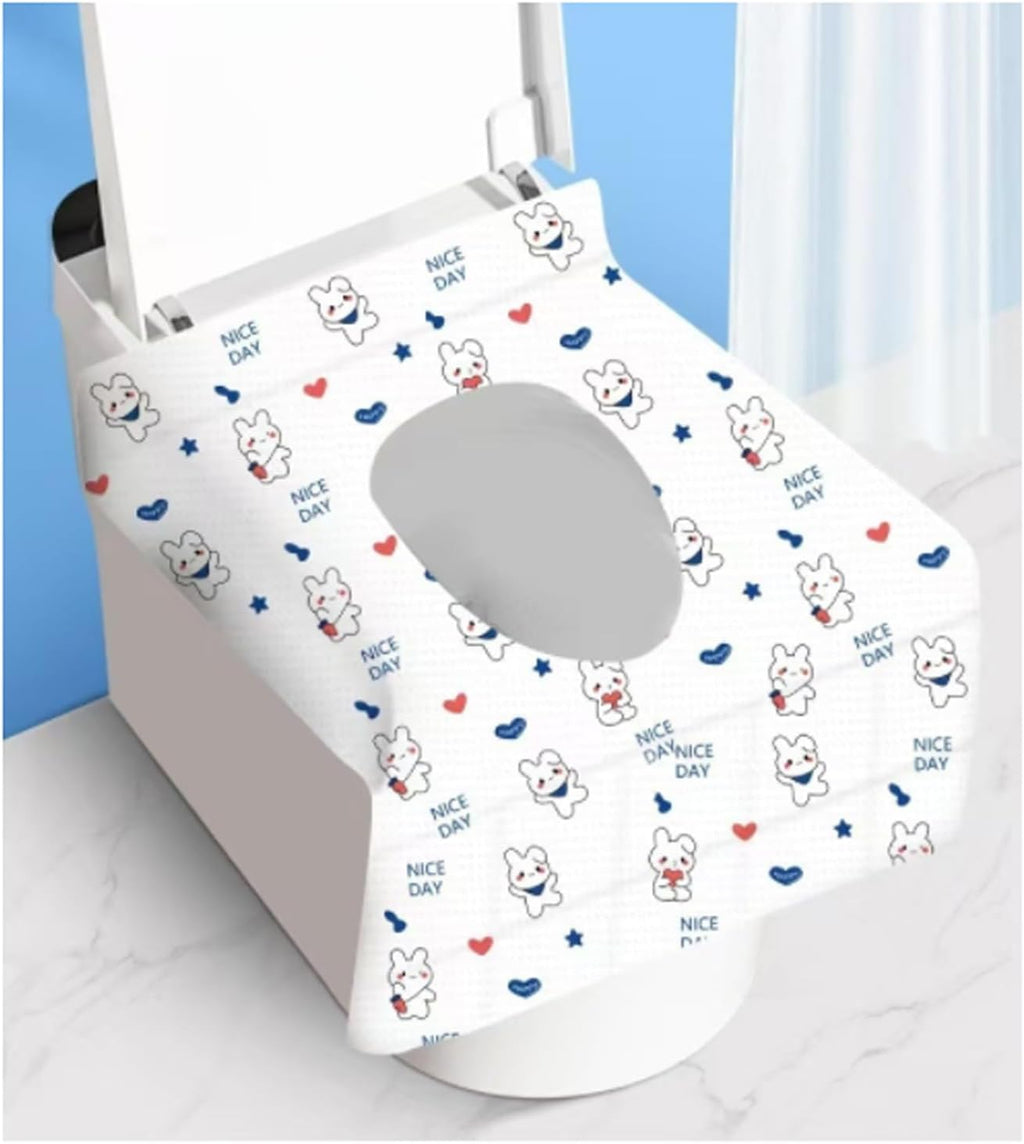 Disposable toilet seat cover,30 Pack of oversized waterproof toilet seat paper, suitable for