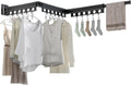 Clothes Drying Rack Foldable Wall Mounted Drying Rack 3 Fold Black-Laundry Drying Rack Durable