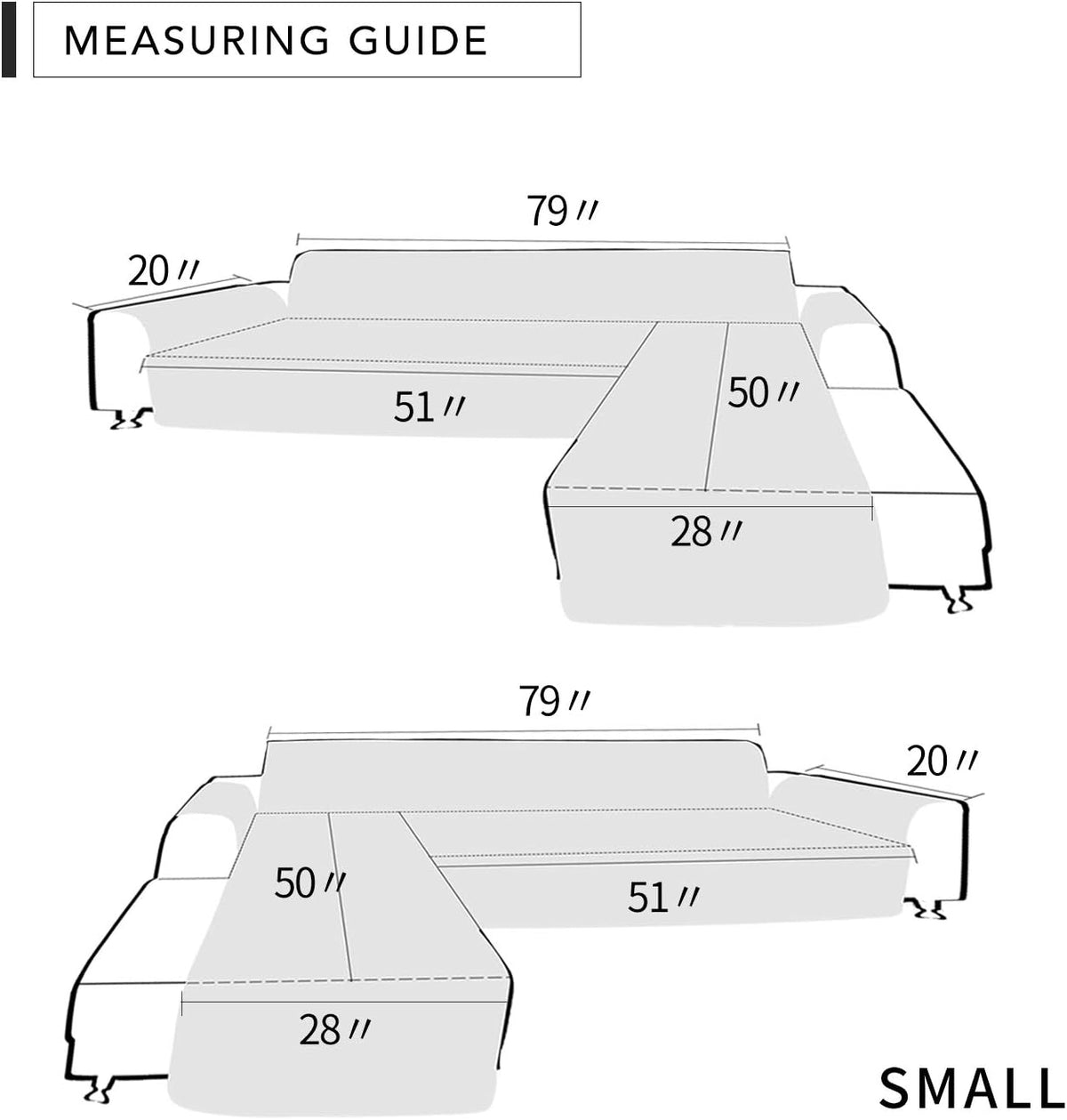 Easy-Going Sofa Slipcover L Shape Sofa Cover Sectional Couch Cover Chaise Lounge Slip Cover