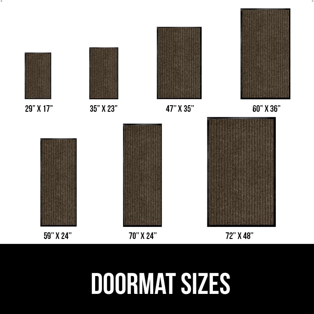 GORILLA GRIP Traffic Guard Door Mat, 2 Pack, Heavy Duty Waterproof Doormat, Commercial Office Space