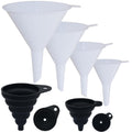 6 Pack Funnels for Kitchen Automotive Use Filling Bottles, Plastic Funnels Assorted 4 Sizes