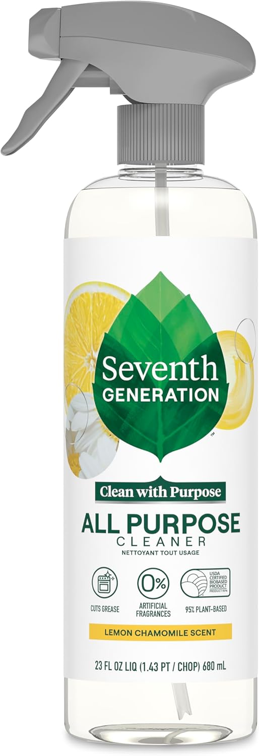 Seventh Generation All Purpose Cleaning Spray Lemon Chamomile scent Surface Cleaner Cuts Grease 23