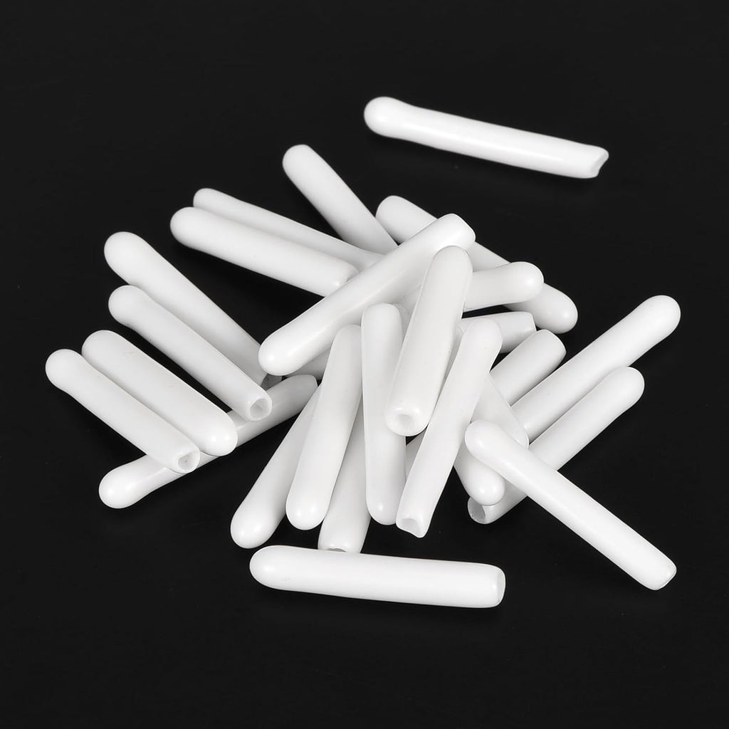 uxcell 20pcs Rubber End Caps 1.5mm(1/16") ID Vinyl Round End Cap Cover Screw Thread Protectors White