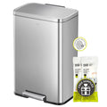 EKO Madison Matte Stainless 50 Liter/13.2 Gallon Step Trash Can w/Inner Liner - Fingerprint