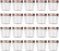 novelinks 4 oz Clear Plastic Jars with Rose Gold Lids – Small Round Refillable Storage Containers